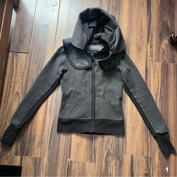 Lululemon Scuba Hoodie Detachable Hood Sz 4 - Picture 3 of 15